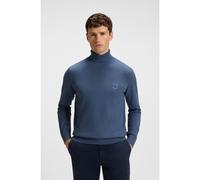 BOSS Maglione a collo alto in cotone e cashmere - Style Akiro_S, 50527573 Blu M