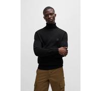 BOSS Maglione a collo alto in cotone e cashmere - Style Akiro_S, 50527573 Nero M