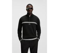 BOSS Maglione a girocollo in misto cotone con righe - Style K_Zone QZ, 50541963 Nero XL