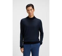 BOSS Maglione a lupetto in piqué di seta - Style L-Hugo, 50550027 Blu scuro XXXL