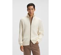 BOSS Maglione a trecce in lana e cashmere con chiusura con zip - Style L-Hablon, 50555338 Colore neutro S
