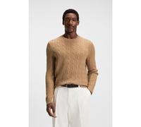 BOSS Maglione a trecce in lana e cashmere - Style H-Hetico, 50549975 Beige L