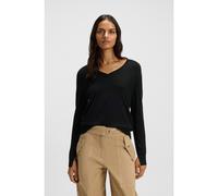 BOSS Maglione con scollo a V e cuciture traforate - Style C_Fiaffella, 50543956 Nero L