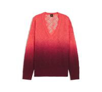 BOSS Maglione con scollo a V ed effetto dégradé - Style C_Frigioni, 50545879 Rosso XS