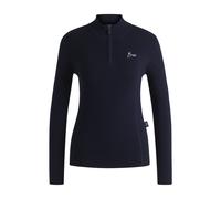 BOSS Maglione da equitazione con lavorazione a coste e colletto con zip - Style ALICIA KNITWEAR JUMPER, B6W1004 Blu scuro S