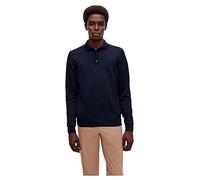 BOSS Maglione da uomo Lancione slim fit in lana responsabile con colletto a polo, Blu, L