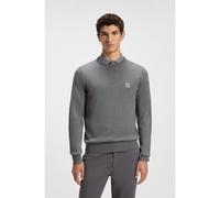 BOSS Maglione in cashmere-cotone con etichetta con logo - Style Kanovano_S, 50527583 Grigio XXL