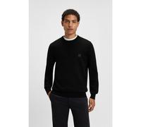 BOSS Maglione in cashmere-cotone con etichetta con logo - Style Kanovano_S, 50527583 Nero XXXL