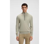 BOSS Maglione in cotone e cashmere con colletto con zip e toppa con logo - Style Kanobix_S, 50527585 Colore neutro L