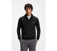 BOSS Maglione in cotone e cashmere con colletto con zip - Style Kanobix_S, 50527585 Blu scuro S