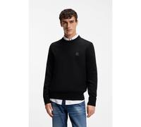 BOSS Maglione in cotone e cashmere con etichetta con logo - Style Kanovano_S, 50527583 Nero S