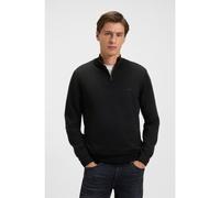 BOSS Maglione in cotone lavorato con zip corta - Style Padro-L, 50516914 Nero L