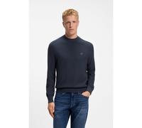 BOSS Maglione in cotone piqué con patch con logo - Style Anion_S, 50527584 Blu scuro S