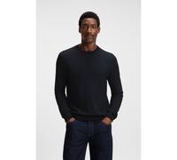 BOSS Maglione in lana vergine e cotone con lavorazione a spina di pesce - Style H-Habito, 50549985 Blu scuro M