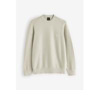 BOSS Maglione in maglia di cotone e cashmere BOSS Anion, vestibilità regolare, con logo e patch. medium Naturale