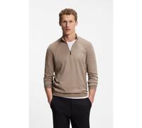 BOSS Maglione in misto cotone con colletto con zip - Style KN_Momentum-Lite MZ, 50558352 Marrone chiaro XXL