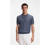 Boss Nalon 10278956 Short Sleeve Sweater Blu L Uomo
