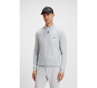 BOSS Maglione in misto cotone con zip corta e mappatura del corpo - Style K_Momentum-Lite MN, 50541945 Grigio chiaro M