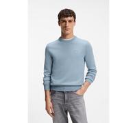 BOSS Maglione in cotone e cashmere con etichetta con logo - Style Kanovano_S, 50527583 Celeste L