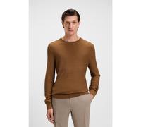 BOSS Maglione in seta con lavorazione a quadri principe di Galles - Style L-Intenso, 50543228 Marrone L