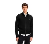 BOSS Giacca lavorata a maglia in cotone-cashmere con toppa con logo - Style Kanozip_S, 50543692 Nero M