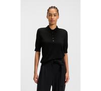 BOSS Maglione polo in lana merino con chiusura a cinque bottoni - Style Fidenka, 50545015 Nero XS