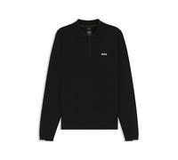 BOSS Maglione regular fit in cotone con colletto polo - Style KN_Ever-X PL, 50551688 Nero M