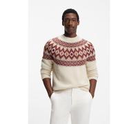BOSS Maglione relaxed fit con lavorazione Fair Isle - Style C-Hisle, 50550013 Beige chiaro XXL