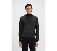 BOSS Maglione slim fit a collo alto in lana merino extra fine - Style Musso-P, 50468262 Grigio scuro M