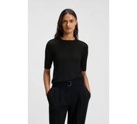 BOSS Maglione slim fit a maniche corte in lana merino - Style Farbella, 50544996 Nero L