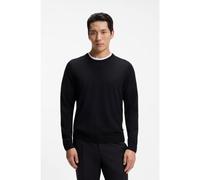 BOSS Maglione slim fit in lana merino - Style Leno-P, 50468239 Nero XL