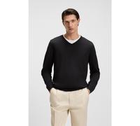 BOSS Maglione slim fit in lana vergine con scollo a V - Style Melba-P, 50468261 Nero XXL