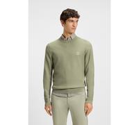 BOSS Maglione strutturato in cotone e cashmere con toppa con logo - Style Anion_S, 50527584 Calce L
