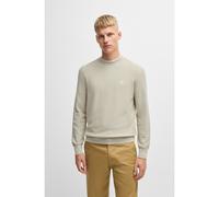 BOSS Maglione strutturato in cotone e cashmere con toppa con logo - Style Anion_S, 50527584 Colore neutro S