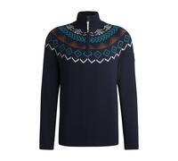 BOSS Maglione Troyer da equitazione con motivo in maglia - Style TROYER KNITWEAR NORWAY, B6M1004 Blu scuro M