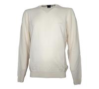 BOSS Maglione Uomo Regular Fit In Lana Vergine Con Logo Botto 50476364 Bianco