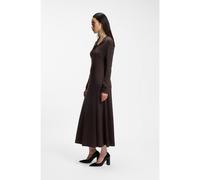 BOSS Maxi vestito con scollo drappeggiato e dettaglio in metallo - Style Evonya, 50568606 Marrone scuro S