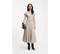 BOSS Maxi vestito in flanella mélange con cintura - Style Dopala, 50568787 Colore neutro 36
