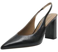 BOSS Décolleté in cuoio con tacco e cinturino sul tallone - Style Miah_SLBPump90_NACS, 50573426 Nero 38