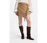 BOSS Minigonna a portafoglio con frange - Style C_Vafrina, 50568685 Marrone chiaro 38