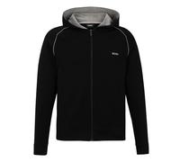 BOSS Felpa in cotone elasticizzato con cappuccio, chiusura con zip e logo ricamato - Style Mix&Match Jacket H, 50515392 Nero XXL
