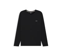 BOSS Maglia in cotone elasticizzato con logo ricamato - Style Mix&Match LS-Shirt R, 50515390 Nero L