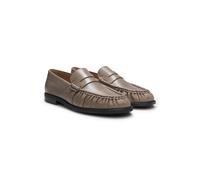 BOSS Mocassini in pelle con monogramma Double B - Style Lycia_Mocc_LTWR, 50573102 Marrone chiaro 42