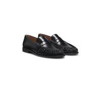 BOSS Mocassini in pelle con monogramma Double B - Style Lycia_Mocc_LTWR, 50573102 Nero 39