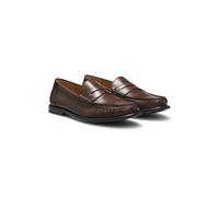 BOSS Mocassini in pelle con rifinitura penny - Style Tevan_Mocc_bope, 50568747 Marrone scuro 46