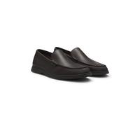 BOSS Mocassini in pelle martellata con logo - Style Sienne_Mocc_tbsf, 50536173 Marrone scuro 42
