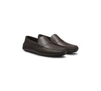 BOSS Mocassini in pelle martellata con suola driver - Style Noel_Mocc_grpe, 50568700 Marrone scuro 40