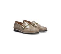 BOSS Mocassini penny in pelle con catena e dettaglio con logo - Style Jadey_Mocc_LSCH, 50568568 Marrone 40