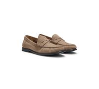 BOSS Mocassini penny in pelle scamosciata con logo goffrato - Style Tevan_Mocc_sd, 50563161 Beige 44