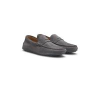 BOSS Mocassini penny in pelle scamosciata - Style Noel_Mocc_sdpeb, 50541750 Grigio scuro 41